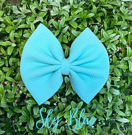 Sky Blue Solid Bow