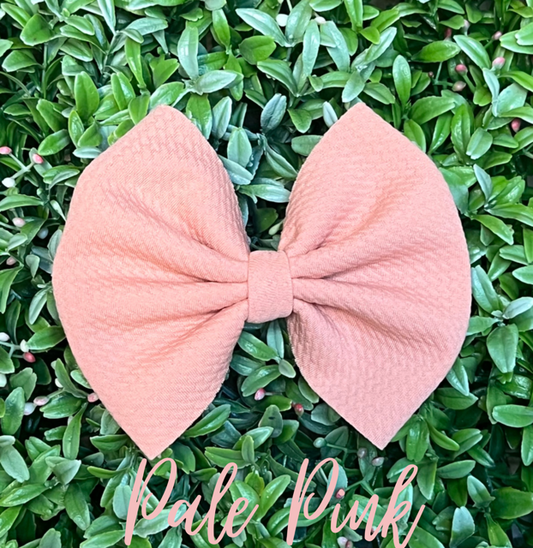 Pale Pink Solid Bow