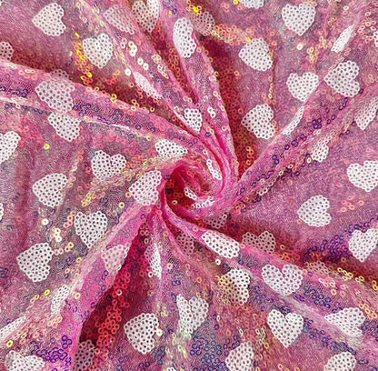 Pink Sequin Hearts