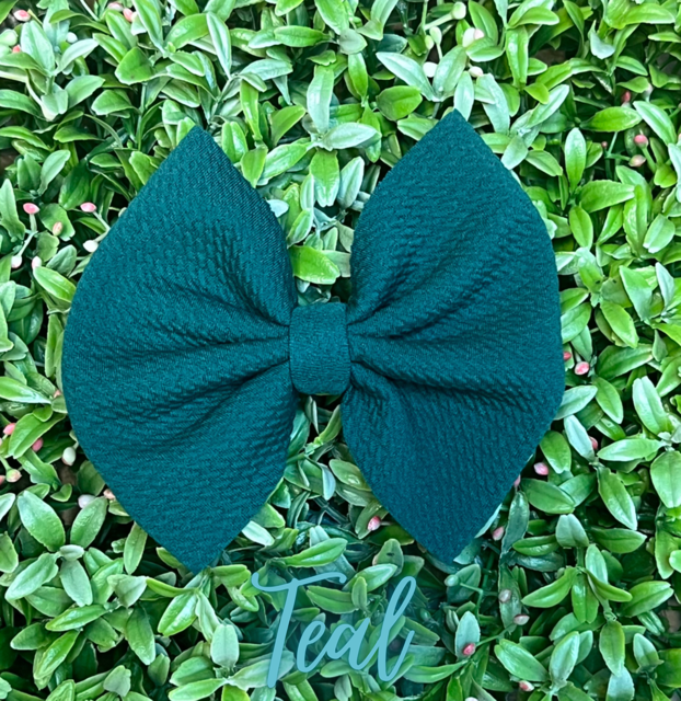 Teal Solid Bow
