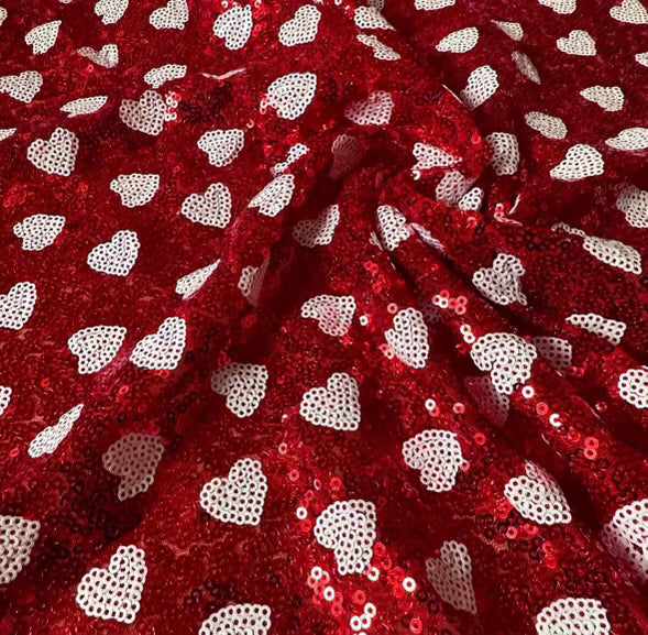 Red Sequin Hearts