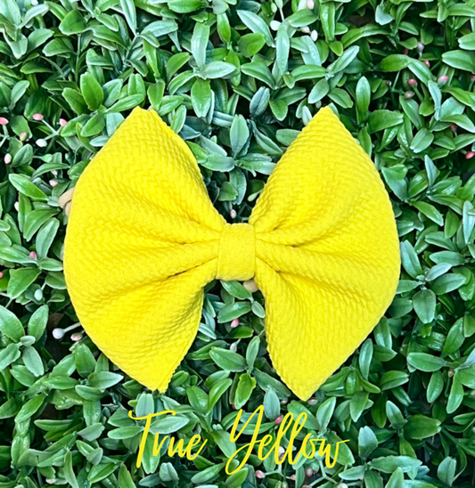 True Yellow Solid Bow