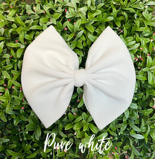 Pure White Solid Bow